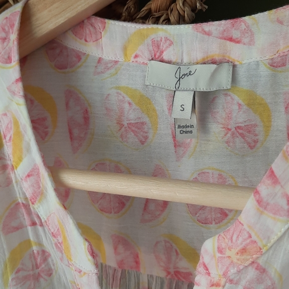 Joie Mireio Grapefruit Print Top - Picture 2 of 6